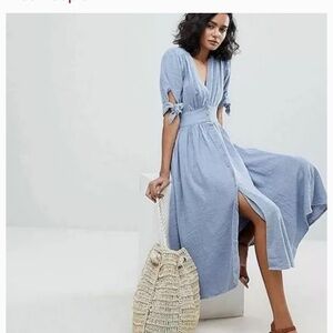 Free People Love of Your Life Light Blue Dress Small